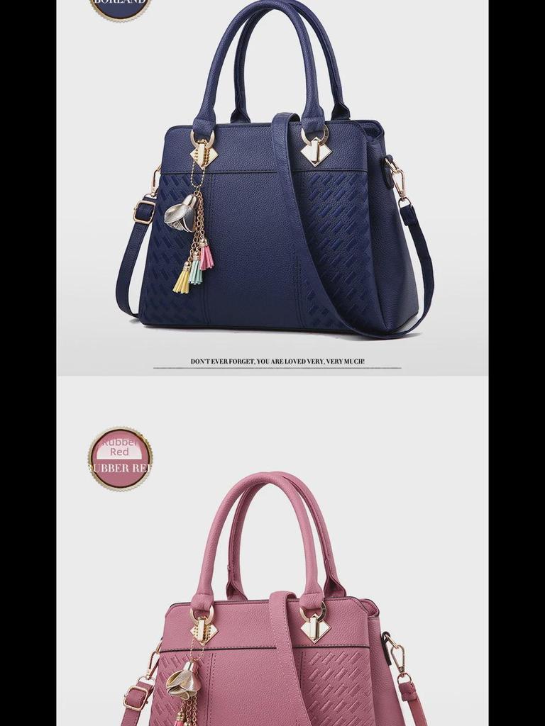 Women's Red Bridal Handbag: Large Capacity, Fashionable Shoulder and Messenger Bag