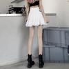 Белая плиссированная юбка с повязками для женщин, летняя мини-юбка трапециевидной формы с высокой талией, тонкая милая одежда с пышными рюшами, женская винтажная одежда