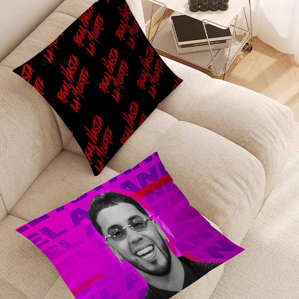 Классический рэпер Anuel AA Музыкальная наволочка Подушка Чехол для подушки Обивка Диван Плед Домашний декор Наволочка