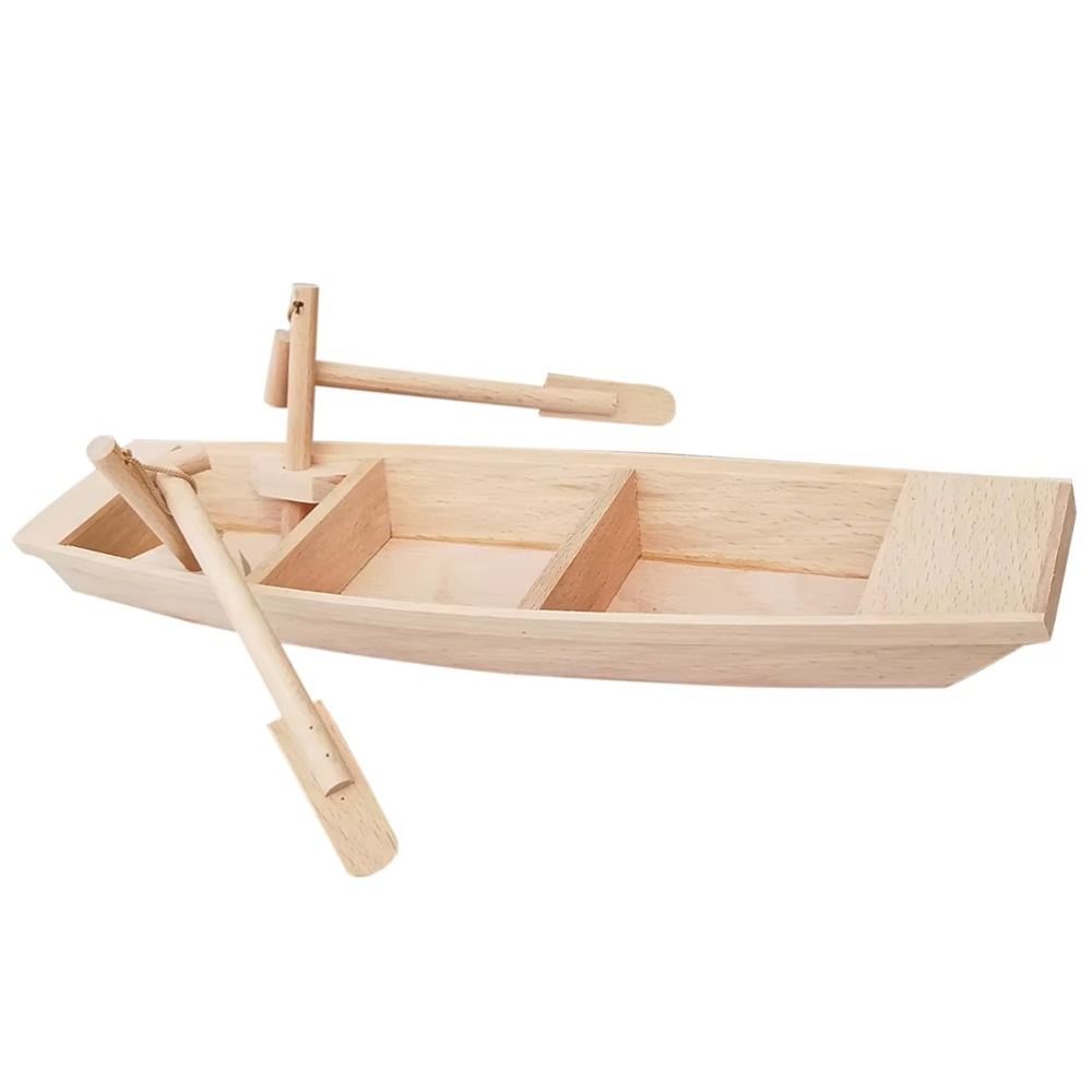 Vintage Decor Wooden Boat Model Home Decoration Boat Model Ornaments Fishing Boat Decor Kids Toy