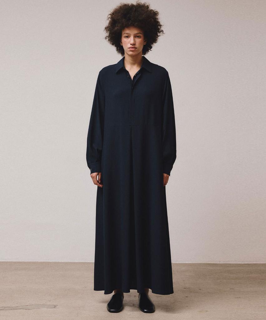 VIS A VIS Long Sleeved Tunic Shirt Dress (Navy)