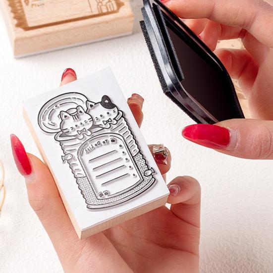 Планировщик с мультяшным котом, штамп для самостоятельного скрапбукинга, еженедельное ежемесячное расписание, время планирования