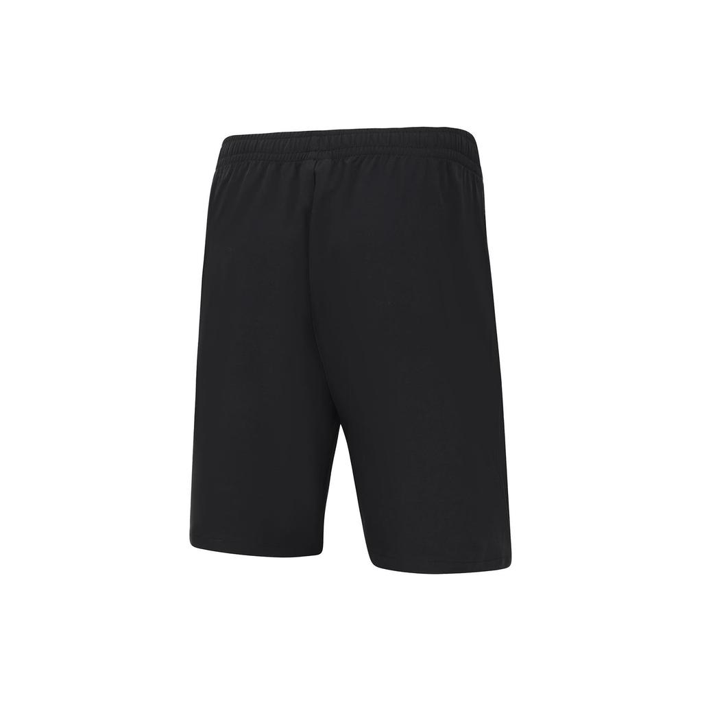 Li-Ning Быстросохнущие дышащие однотонные шорты с низкой талией, влагоотводящие, для фитнеса, спорта, повседневные шорты для мужчин, черные AKSU469-1