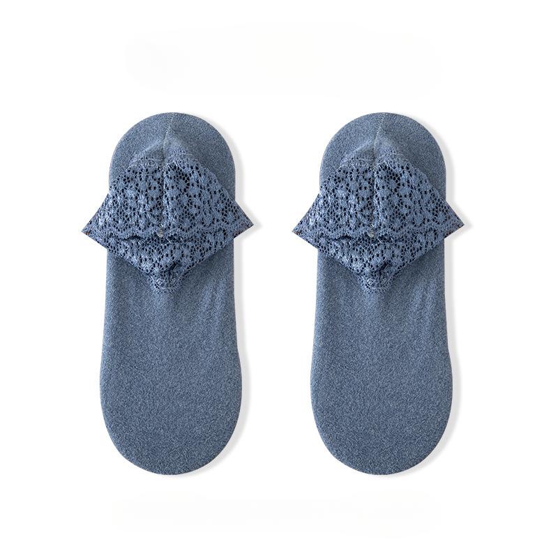 Женские осенне-зимние утолщенные теплые флисовые носки, кружевные носки до щиколотки, нескользящие носки-тахо