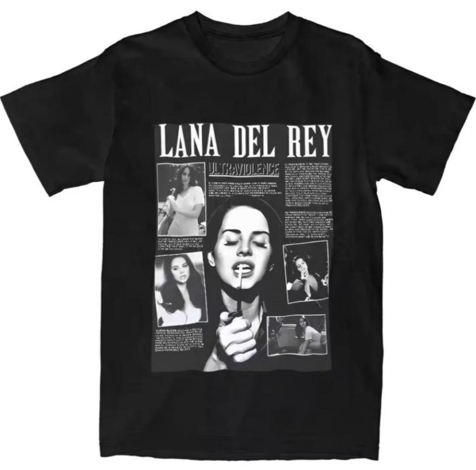 Summer Cotton Ladies Vintage Singer Album Print 100 Cotton Tshirt Clothing Lana Del Rey Mens Print Tshirt