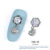 2 Pieces 3D Silver Nail Art Jewelry Japanese Nail Decoration High Quality Zircon Crystal Manicure Zircon Diamond Amulet