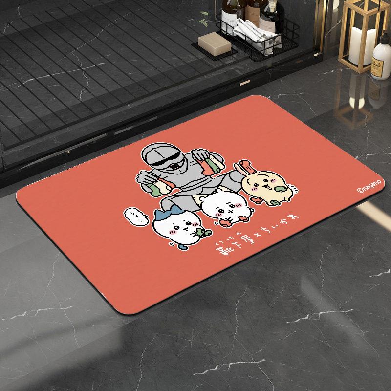 Коврик для входной двери Коврики Chiikawas Home Rugs Choice Kitchen Floor Mat Carpet Foot Bathroom Bathroom Room Nonslip Main Input Front