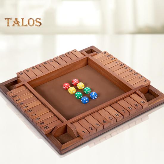 Настольная игра «Закрой коробку» с 8 кубиками, 4-сторонняя образовательная математическая игра-стратегия для 4 игроков, детей, взрослых, семейных вечеринок, деревянная игрушка «Закрой коробку»