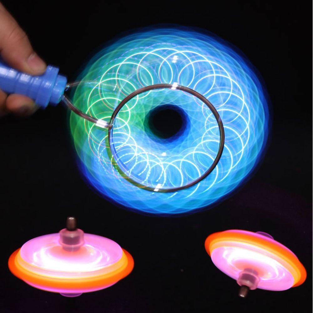 Light Magnetic Spinning Top Colorful Luminous Gyroscope Interesting Outdoor Sport