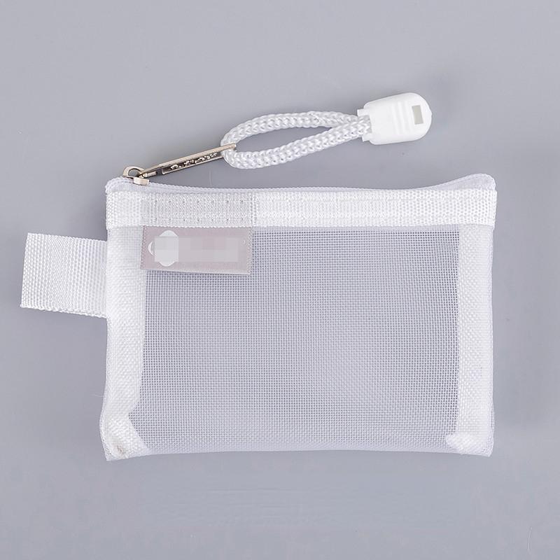 Transparent Nylon Mesh Pencil Pouch Toiletry Carry Pouch Portable Organizer Sticker Tape Accessories