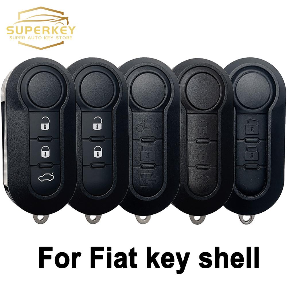 SUPERKEY Для Fiat 500 Doblo Bravo Ducato Qubo Grande Punto Лезвие SIP22 Выкидной Складной Корпус Чехол для Автомобильного Ключа 2/3 Кнопки