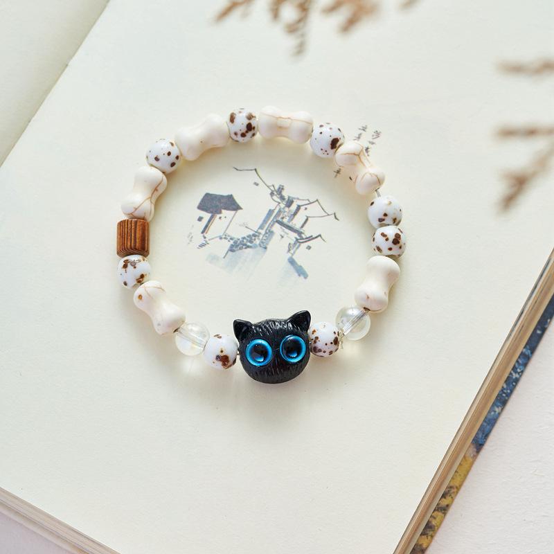 Керамические украшения Милый браслет с медведем Женский браслет Одинарная петля Подарок