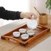 Japanese Wooden Tea Tray Rectangular Household Hotel Living Room Tea Set Tray Portable Wooden Serving Tray