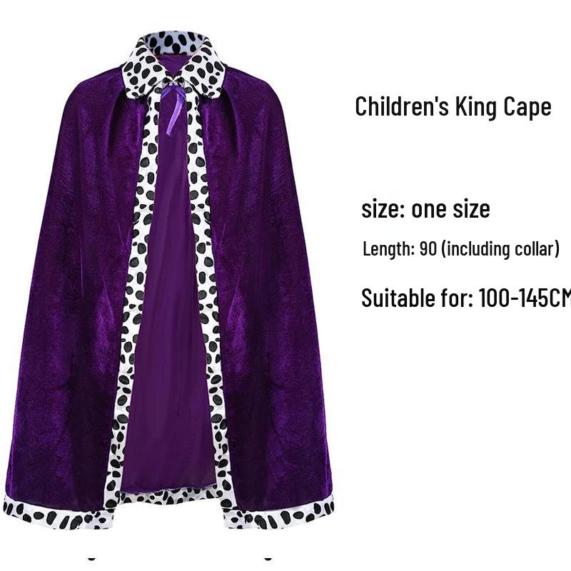 Красная накидка-шаль для Хэллоуина, дня рождения, вечеринки или Рождества - костюм короля и принца для детей и взрослых