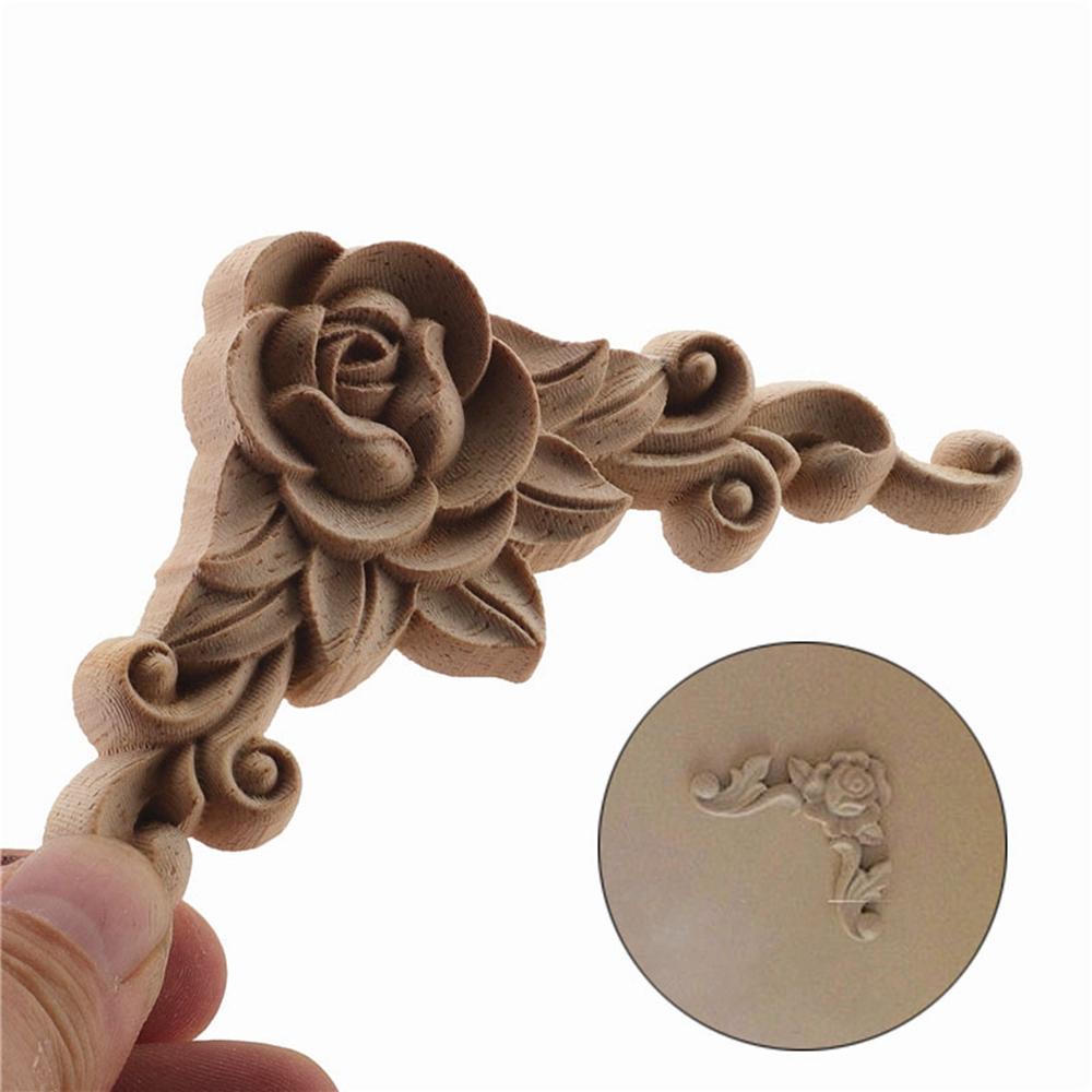 Части Европейский Деревянный Резной Угол Аппликации Рамка Резьба По Дереву Декоративные Деревянные Фигурки Ремесла