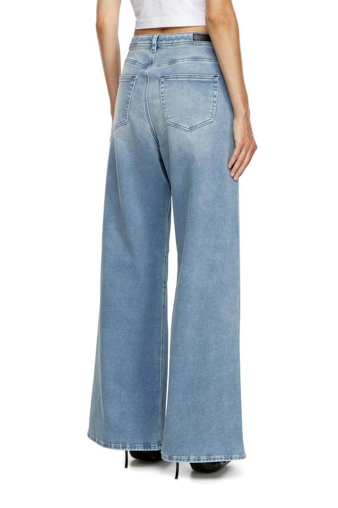 Diesel Women's Regular Loose Fit Pants, 2024 P-MIRT-NE, A18068R69ZU 01, Indigo Blue, Size 28