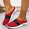 Fashion New 2024 Women Mesh Flat Shoes Half Slippers Thick Bottem Slip On Breathable Casual Sandals Breathable Slides Slippers