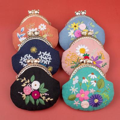 Вышивка Лу Цветочный Кошелек для Монет Набор для DIY: 3D Ручная работа для начинающих Европейский дизайн