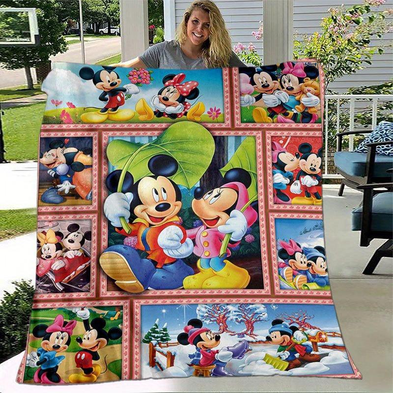 Mickey & Minnie Blanket Soft, Warm Flannel Throw for Couch, Bed, Travel, Camping | All-Season Cozy Nap Blanket