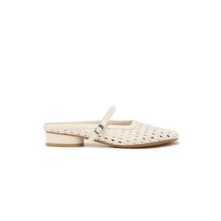 Найди второй волосок! Модные универсальные новые туфли Мэри Джейн с квадратным носком, плетеным толстым каблуком и закрытой пяткой, женские полусандалии