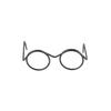 5PCS Doll Accessories Alloy Cute Black Round Frame Lensless Doll Glasses