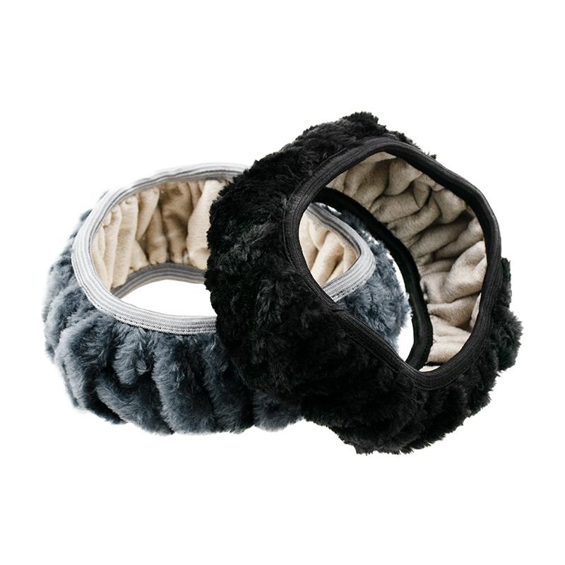 Гибкий плюшевый автомобильный чехол на руль, универсальный зимний автомобильный чехол на руль для Renault Lada, украшение автомобиля
