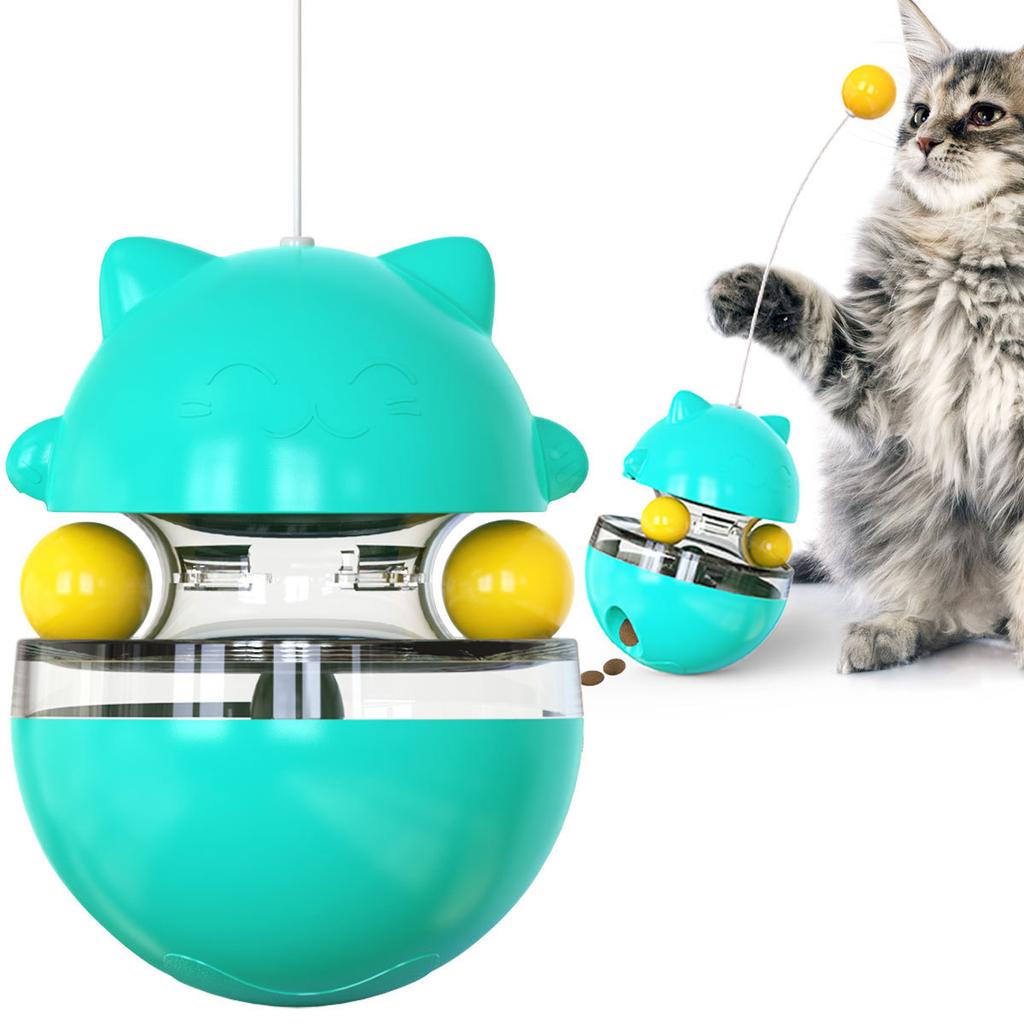 Funny Pet Toy Self Tumbling Ball Leak Proof Snack Dispenser Treat Feeder Puzzle Interactive Cat Dog