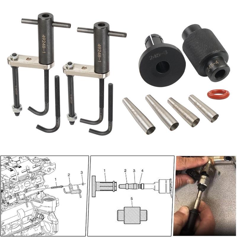 For GM Engines Fuel Injector Rail Assembly Remover & GM245 Fuel Injector Seals Tools Perfectly Fits 6706