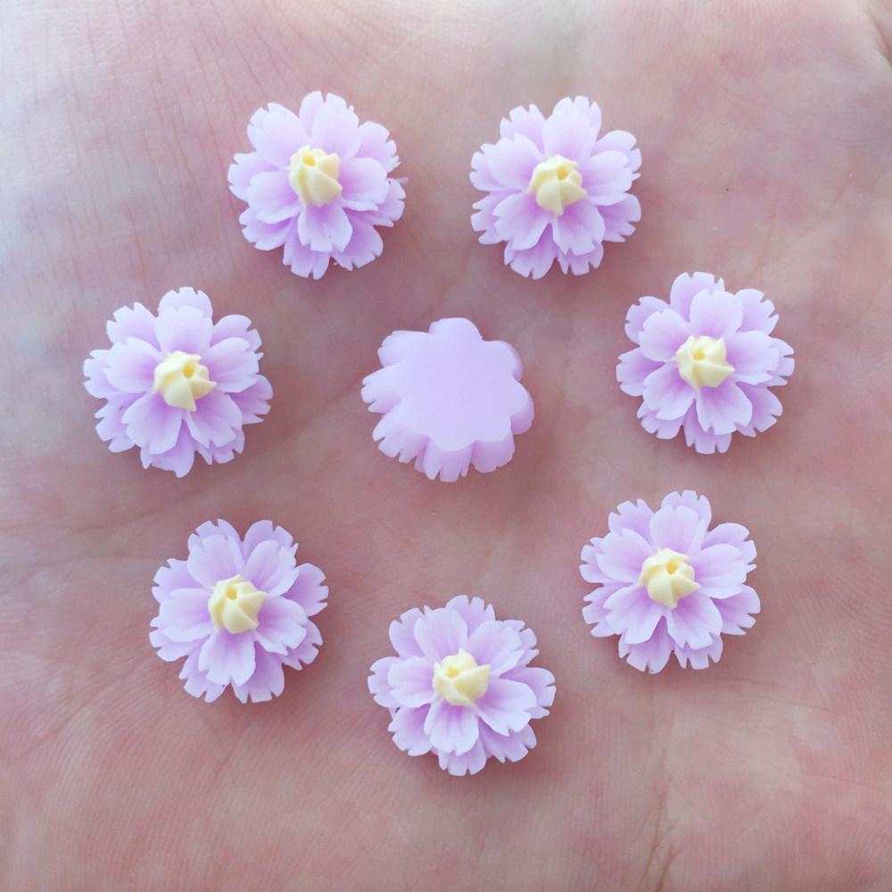 Набор декоративных цветочков из смолы, 13мм/80шт