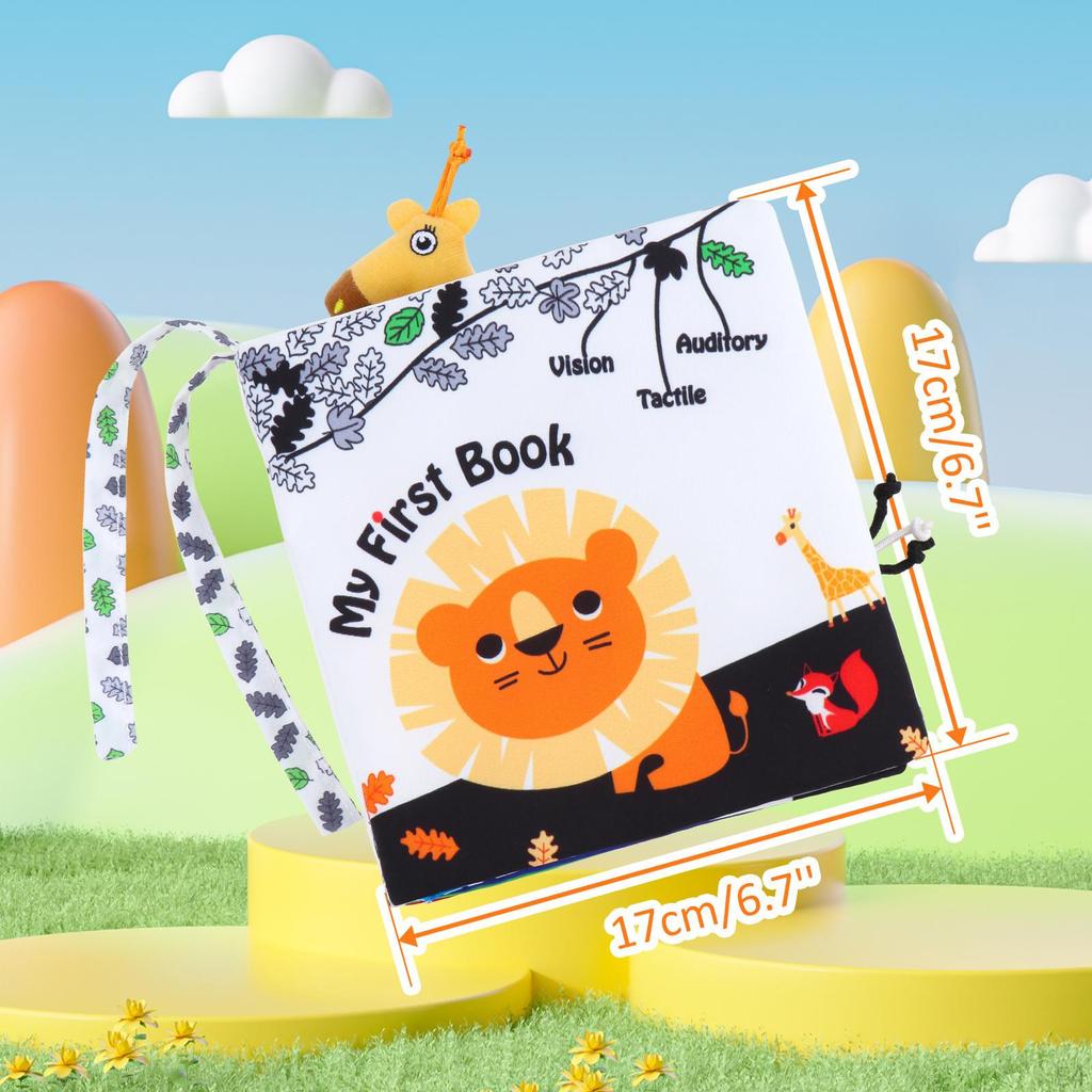 Baby Cloth Book, Soft Sensory Book High Contrast Books Preschool Learning Toys Activity