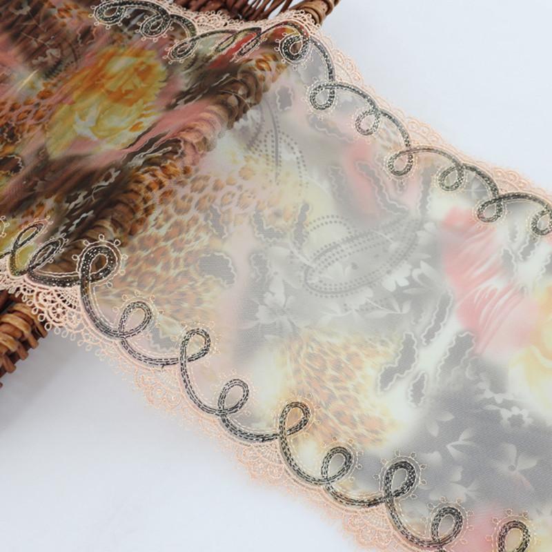 High Quality Soft Water-soluble Embroidery Border Printing African Lace Fabric Fashion Dress Cheongsam Underwear Sewing Material