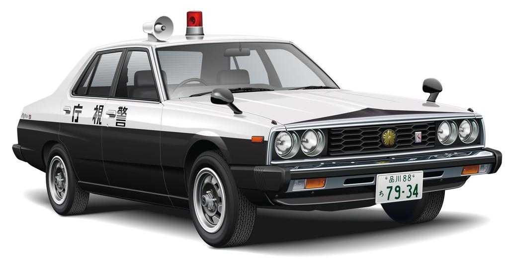 Aoshima Bunka Kyozai Серия Модельных Автомобилей Nissan HGC210 Skyline Патрульная Машина Пластиковая Модель 1/24 №SP `77 (Автомобиль)