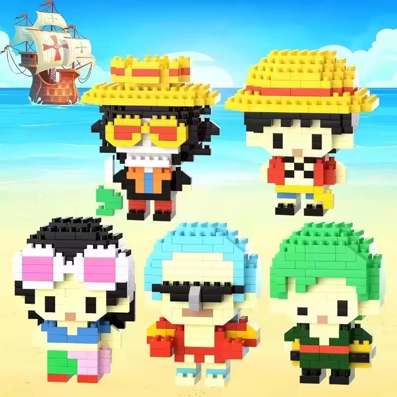Набор конструктора «One Piece», Фигурки Луффи и Зоро, Аниме-фигурки действий, Игрушки Нами и Усоппа, Игрушки в подарок для детей