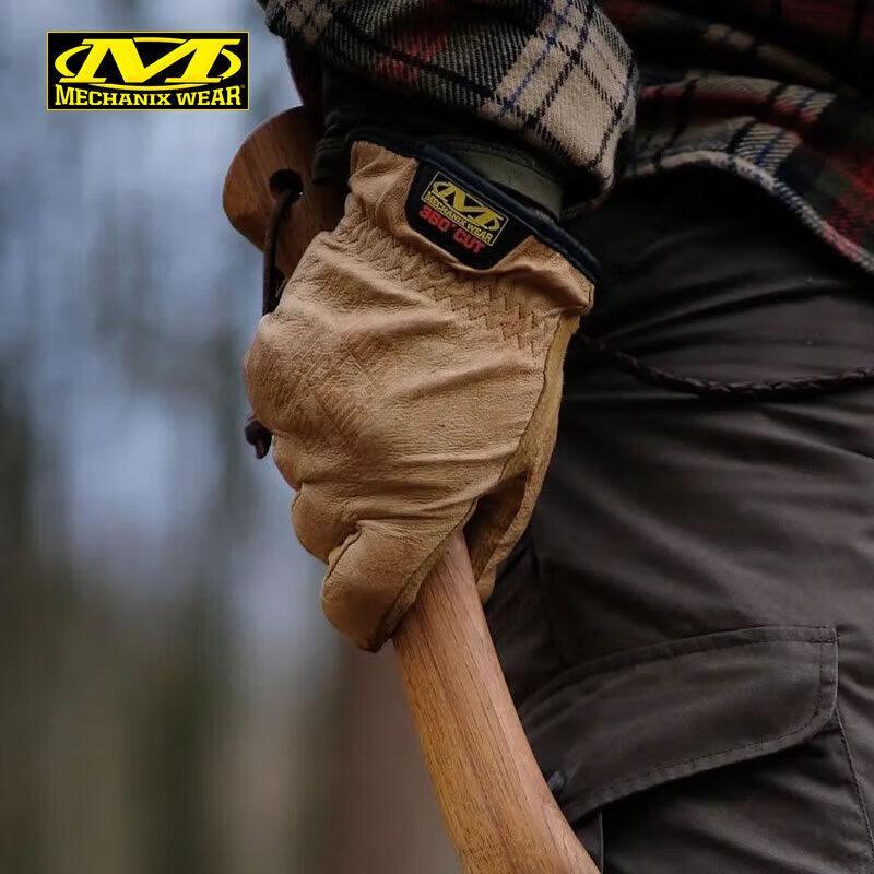 Mechanix Wear 360° Leather F9 Cut-Resistant Gloves LD-C75 Brown/Yellow