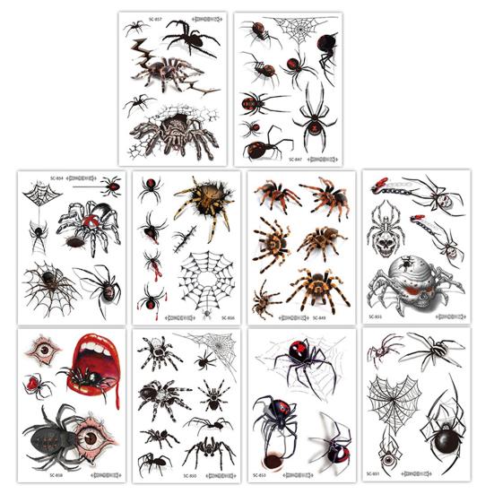 10 шт. наклейки для татуировки на Хэллоуин, шрам, временный косплей, боди-арт, наклейка для детей, пасхальный палец, реалистичный узор, наклейки для лица, жуткая атмосфера, вечеринка, мероприятие