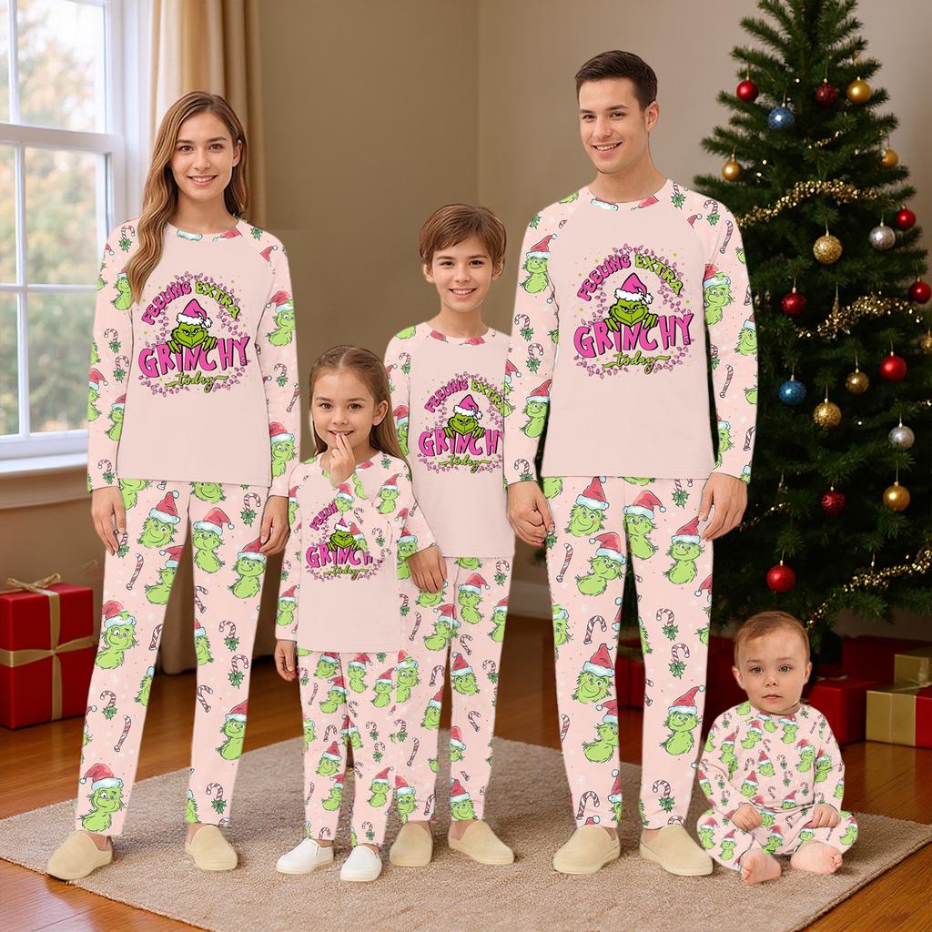 Мультяшный принт с буквами, семейный комплект с длинным рукавом, костюм родитель-ребенок, домашний костюм, осень