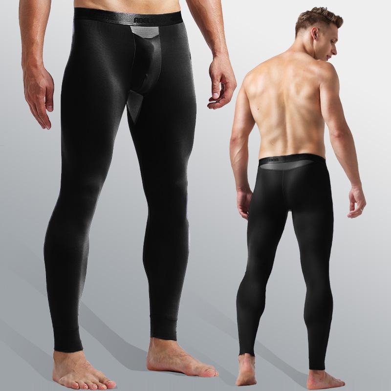 Mens Underpants Comfortable Breathable Mesh Thin Long Johns Fashion Mid Waist Underwear For Man