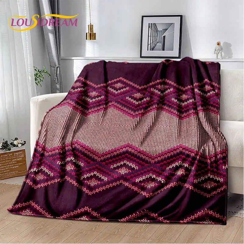 Nordic Bohemia Persia Series Soft Plush Blanket,Flannel Blanket Throw Blanket for Living Room Bedroom Bed Sofa Picnic Leisure