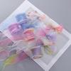 Fishtail Yarn Ribbon Bouquet Packaging Material Rainbow Color Lace Tail Yarn Ribbon Wave Chiffon Yarn Gift Strap