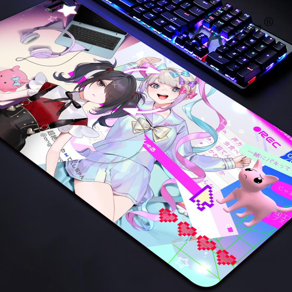 NEEDY GIRL OVERDOSE Anime Mouse Pad Mouse Pad Cute HD Desk Pad Extended Gaming Keyboard Mats Large XXL Gamer Mousepad X