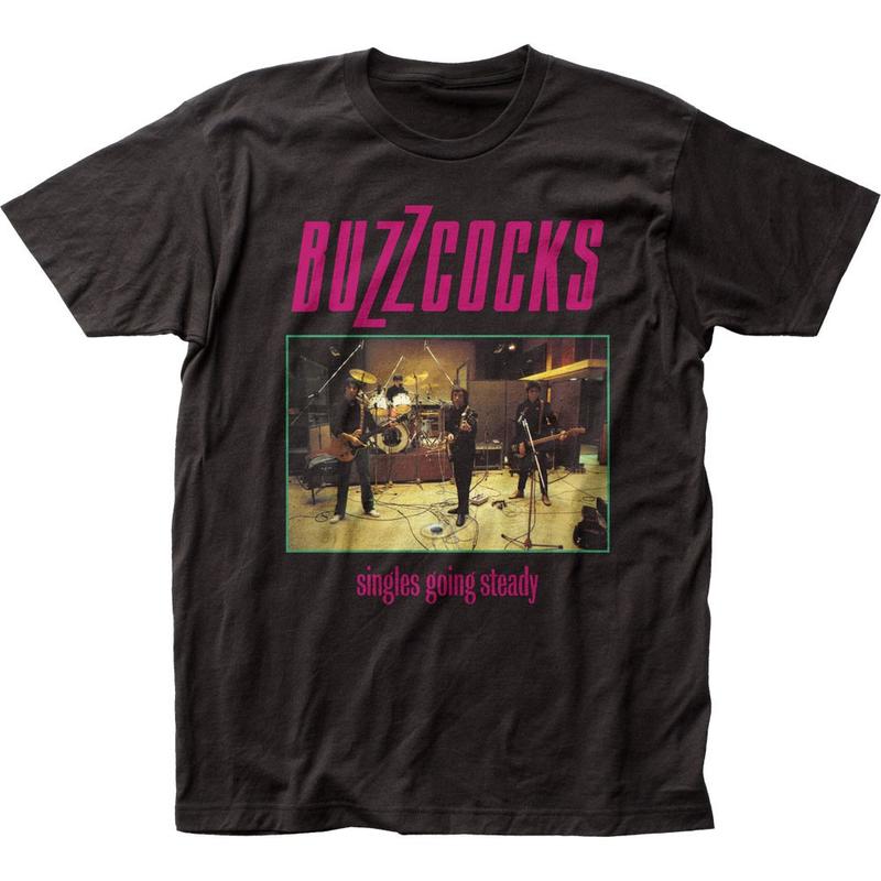 Buzzcocks Singles Going Steady Unisex T-shirt Music Classic Rock Band Tee Black Graphic Tee