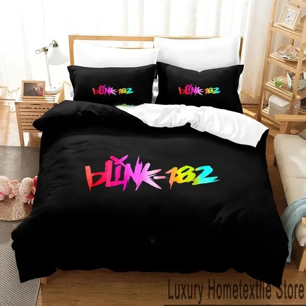 3D Print Blink-182 Bedding Set Boys Girls Twin Queen King Size Duvet Cover Pillowcase Bed Boys Adult Home Textileextile