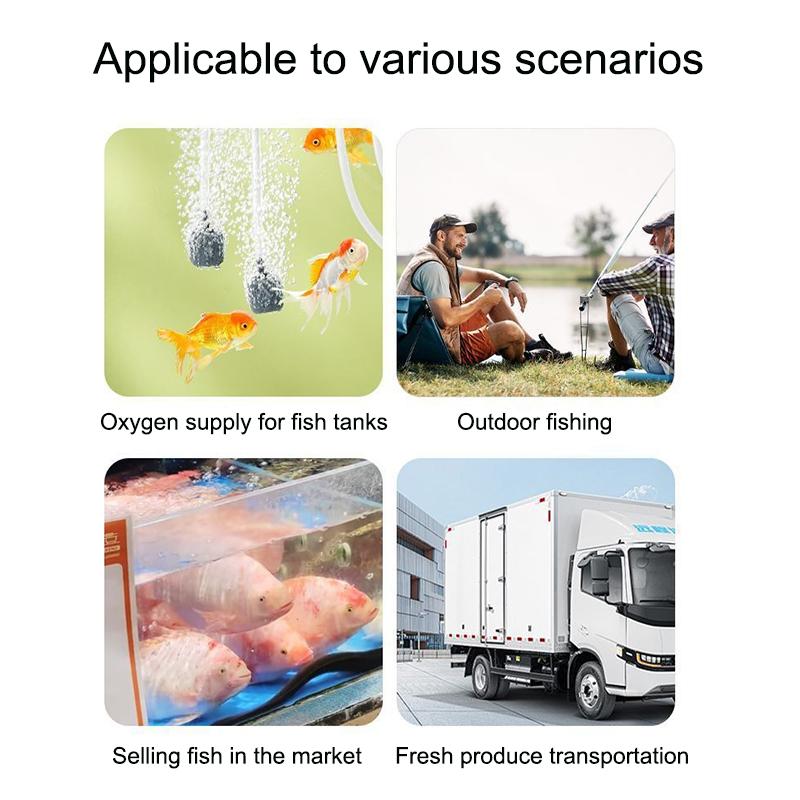 Aquarium USB Oxygen Air Pump Fish Tank Portable Dual-hole Silent Air Compressor Aerator Mini Adjustable Air Volume Accessories