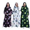 Qishki Issiq Flis Xalat Ayollar uchun 140 sm Katta O'lchamli Yengli Flis Issiq Xudilar Sweatshirtlar Gigant Televizor Adyoli Ayollar Xudi Xalati