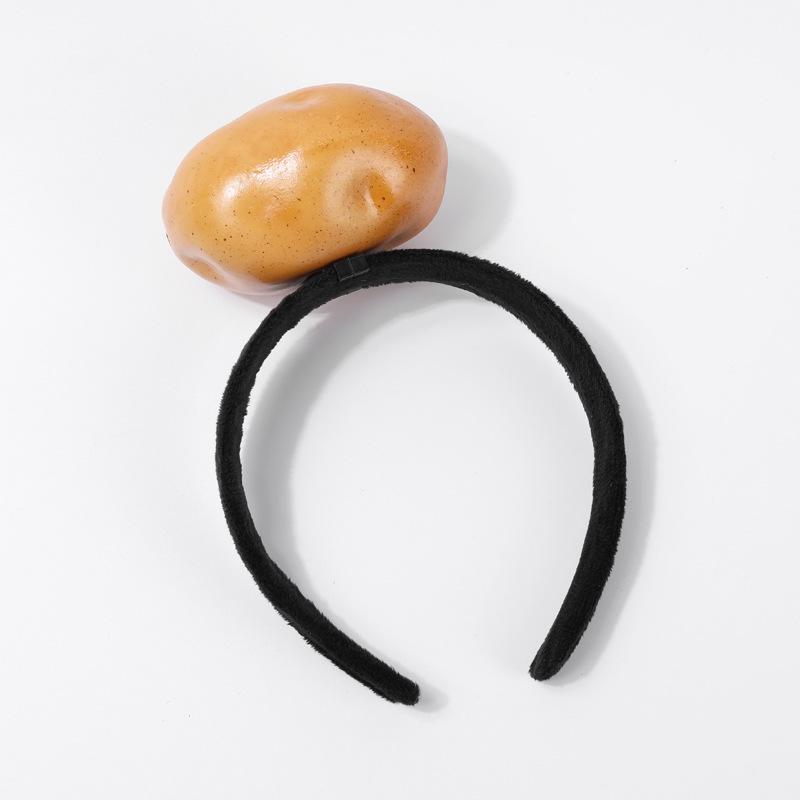Креативные 3D-ободки для волос с овощами: Аксессуары для волос из моркови, перца, баклажана и зеленых овощей для женщин