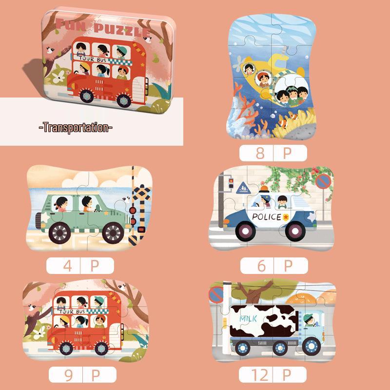 Подарочная коробка с пазлом для малышей и детей ясельного возраста с животными: Развивающая когнитивная игрушка для раннего обучения