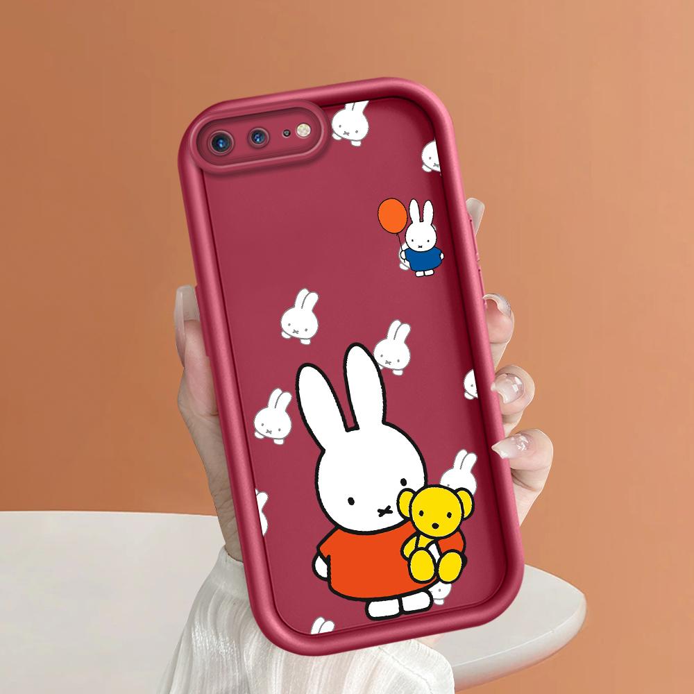 Милый чехол для телефона с рисунком мультяшного кролика для iPhone Samsung Galaxy Xiaomi Redmi POCO HUAWEI Honor, противоударный резиновый мягкий гибкий чехол