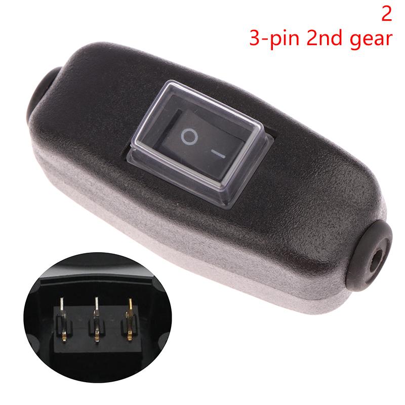 Инновационный и практичный водонепроницаемый и пыленепроницаемый AC250V 10A 2-контактный 3-контактный черный тип лодки Светодиодный индикатор включения/выключения Встроенный шнуровой переключатель