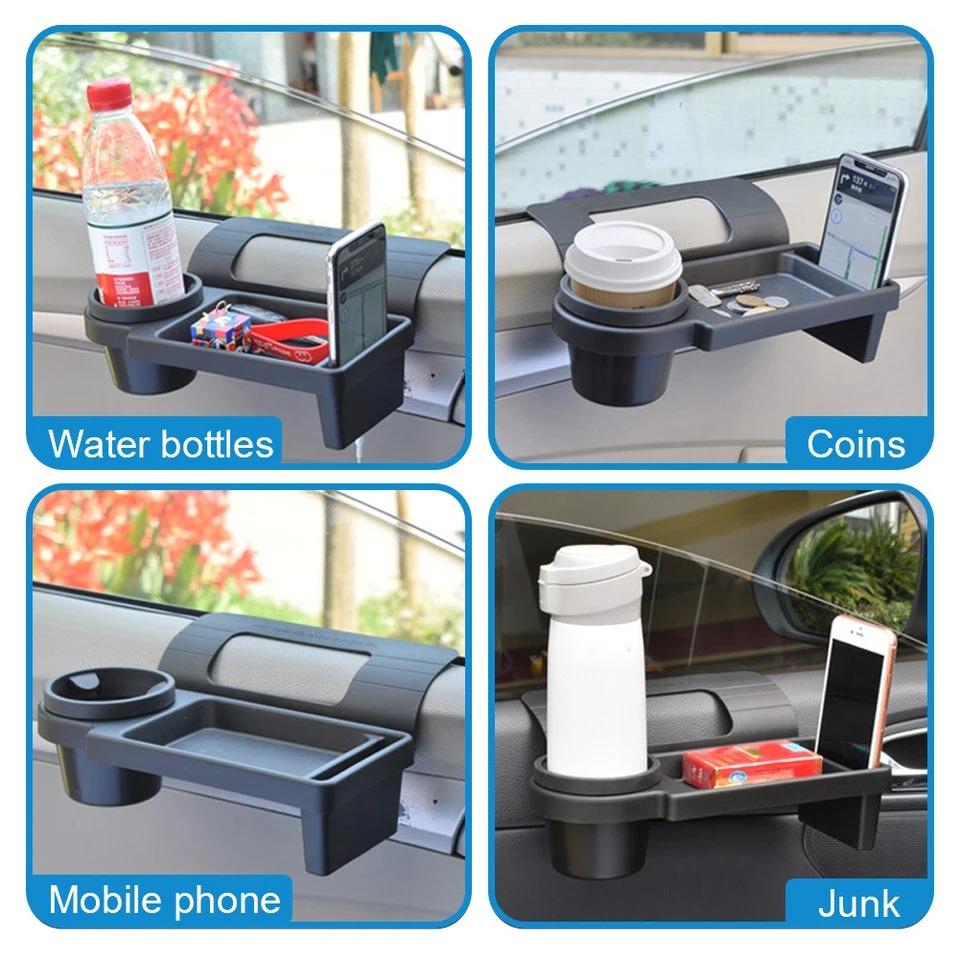 Side Door Window Phone Slot Hanging Organizer Car Organizer Box with Cup Drink Holder Car Side Door Storage Box Car Phone Stand Auto Accessories