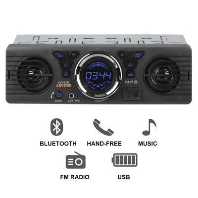 Автомобильный радиоприемник Авторадио Встроенный 2 динамика Bluetooth Hands-free 1 Din AUX вход FM-аудио MP3-плеер USB TF-карта Зарядка телефона